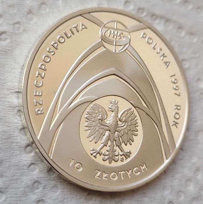 Moneta 10 zł 1997 r. Kongres eucharystyczny JP II