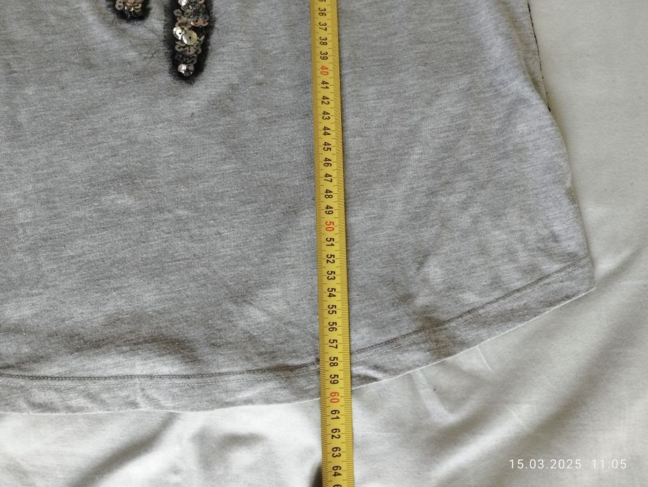 Bluzka bokserka cekiny koronka