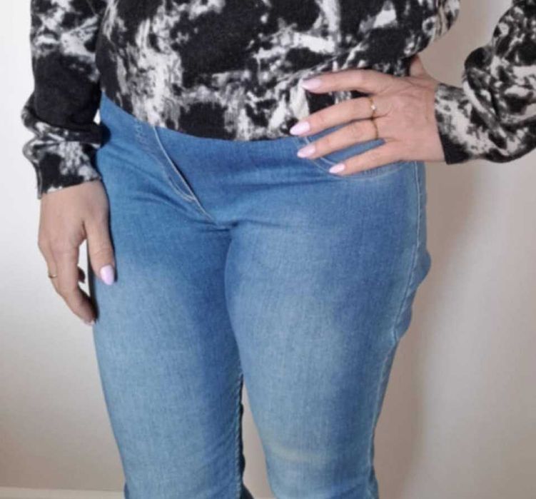 spodnie jeansowe rurki ZENTEX rozciągliwe 38/40 M/L