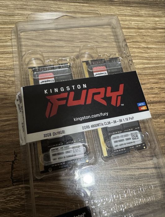 Kingston Fury Impact DDR5 32GB (2×16GB) 4800MHz CL38 SO-DIMM для ноутбука