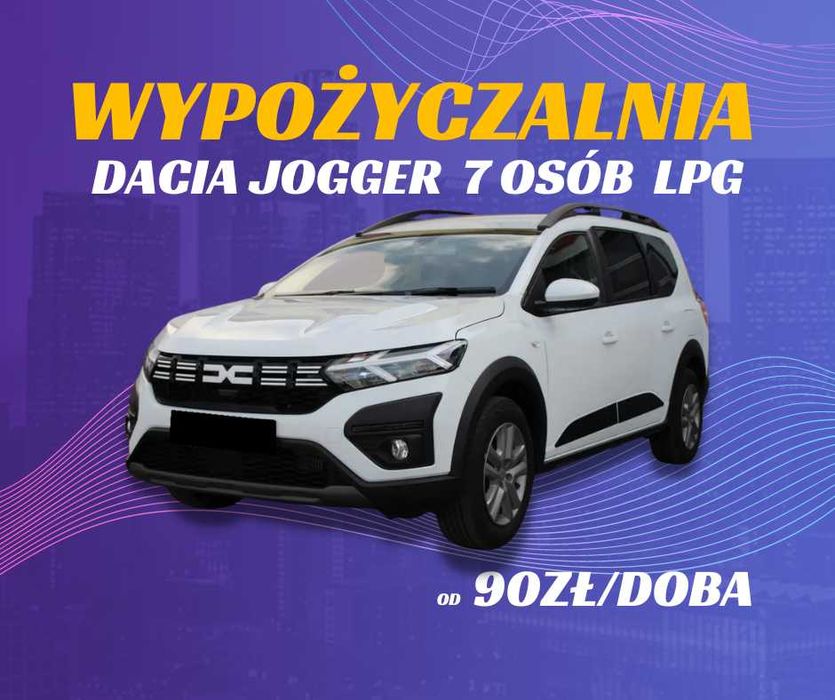 Wypożyczalnia samochodów Dacia Jogger LPG 7 osób Wynajem Bus 7 osobowy