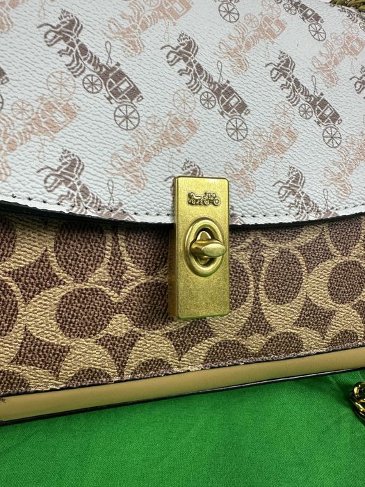 Torebka damska Coach torba listonoszka na pasku kuferek Premium