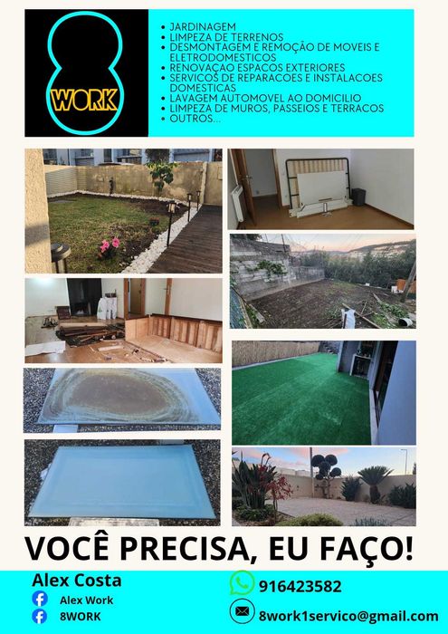 Jardineiro e Limpezas ao domicilio carros, terrenos etc