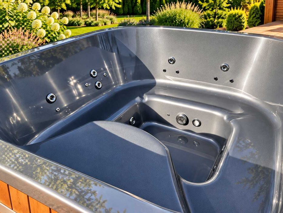 JACUZZI OGRODOWE Balia ogrodowa Premium 2m JAKUZZI 6-8os JACUZZI Piec 26 kW Hydromasaż LED