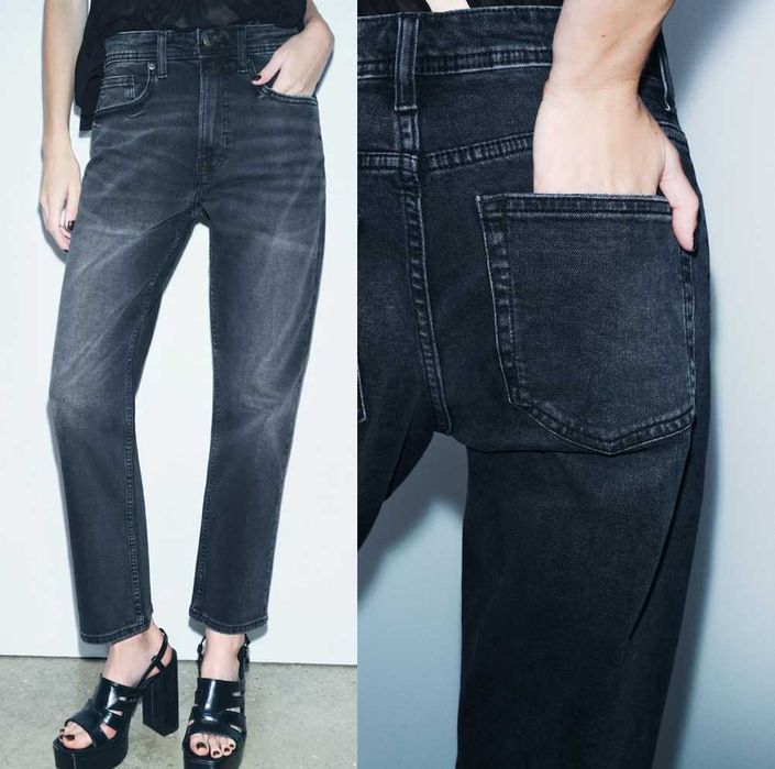 ZARA spodnie jeansowe o średnim stanie ZW Collection