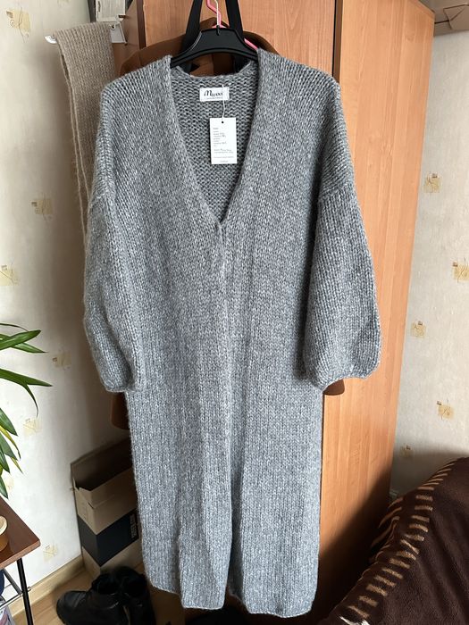 Długi sweter kardigan handmade