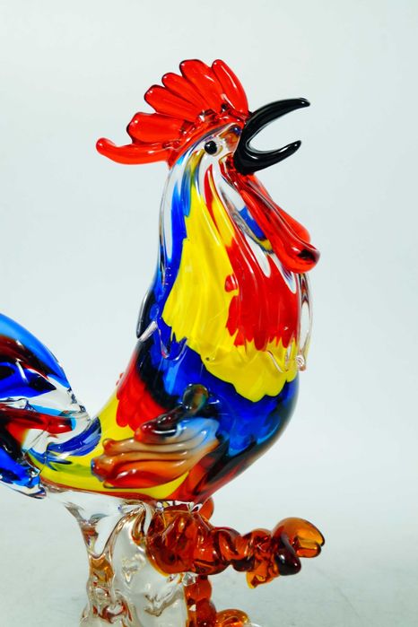 FIGURA szklana MURANO style kogut kogucik