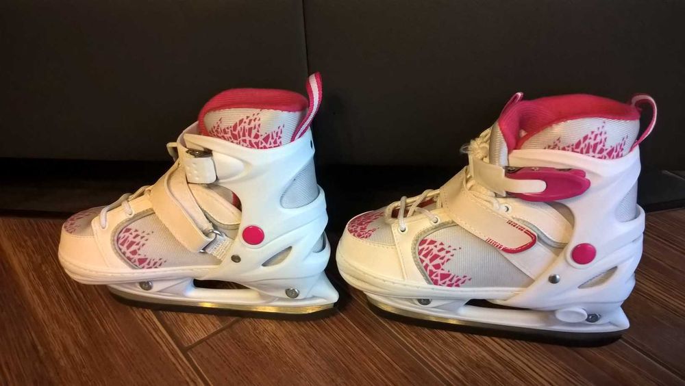 Łyżwy dziewczęce Crivit, regulowane 32-36, nowe, stan idealny