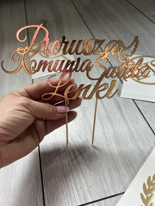 Toper na tort pierwsza komunia swieta Lenki