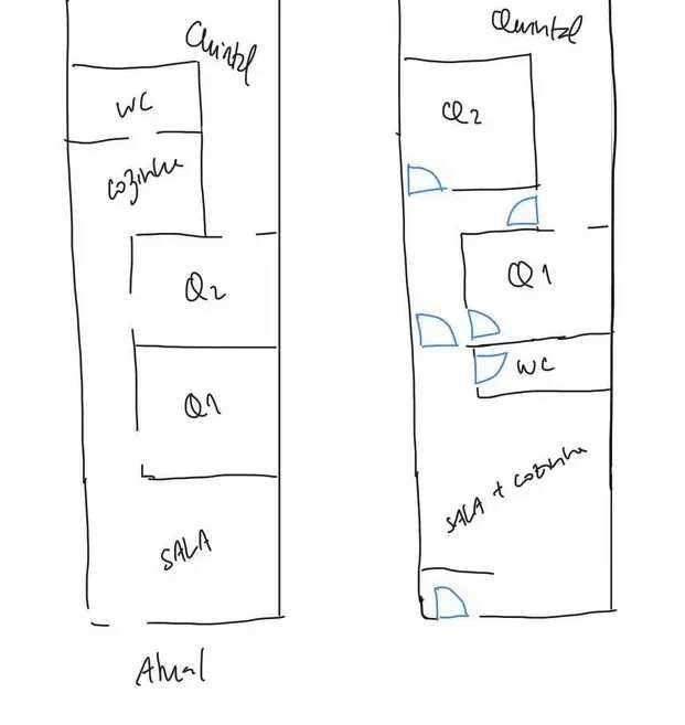 Casa térrea T2 p/ reabilitar com quintal em Penedo Gordo