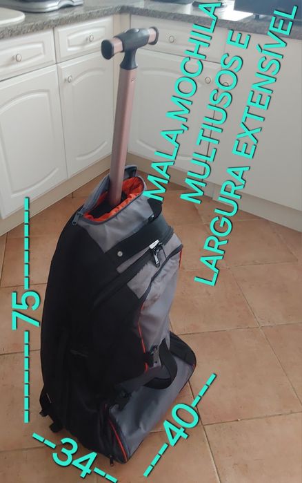 MOCHILA E MALA VIAGEM 2 EM 1. Casa,Viagens,Mudanças, Campismo,Quarto.