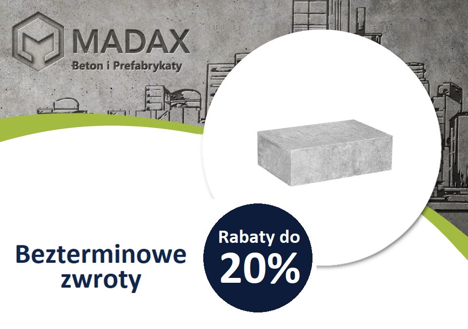 Bloczki  betonowe 14x38x24 cm MADAX