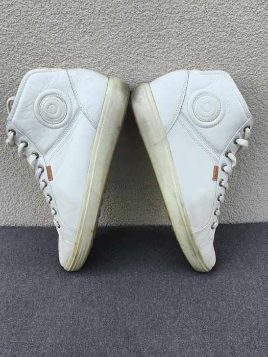 Ecco Soft 7 Damskie Tenisówki / Trampki Wysokie White Rozmiar 40
