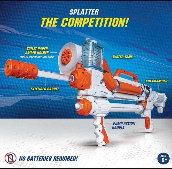 Супер іграшка для хлопчиків! Блаубастер гральнийта туалетним папіром!