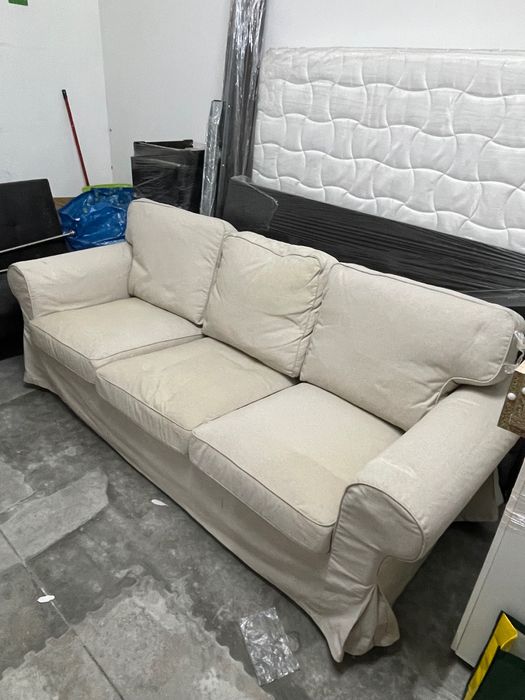 Sofa ikea ektorp 3 lugares bege claro