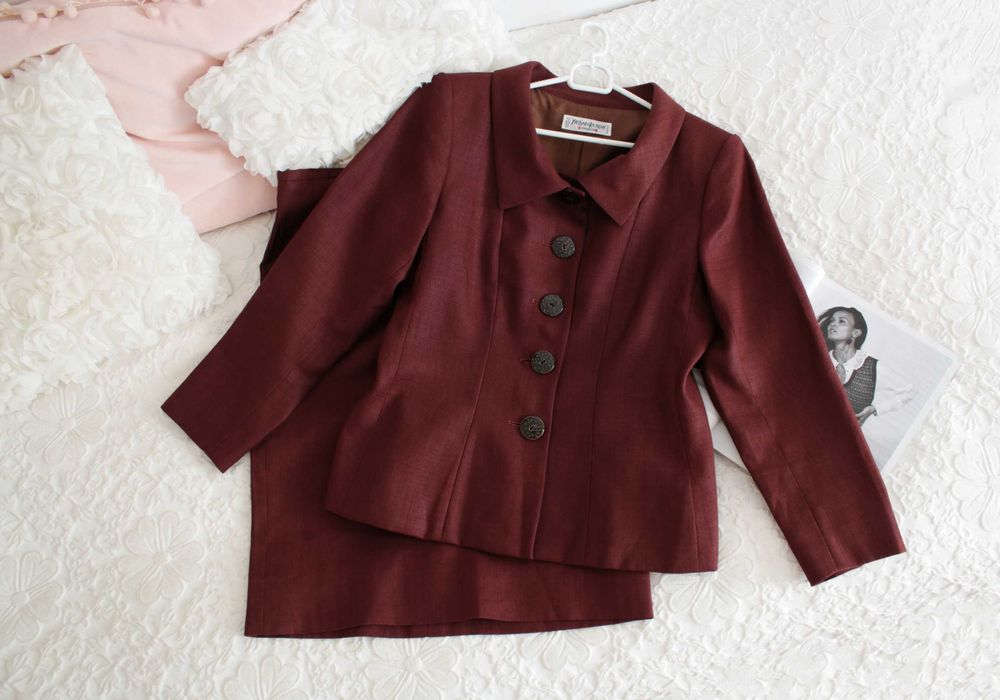 Garsonka Yves Saint Laurent lata 90 UNIKAT VINTAGE żakiet ysl spódnica