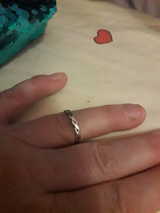 Srebrna plecionka obrączka