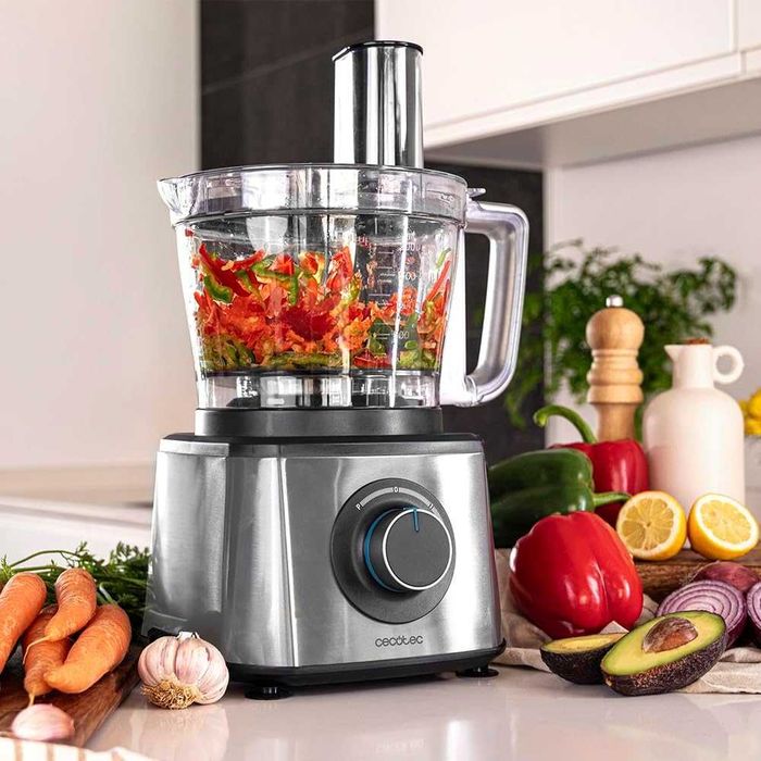 Кухонний комбайн Cecotec Paprika 1300, потужність 2000 Вт, нержавіюча сталь