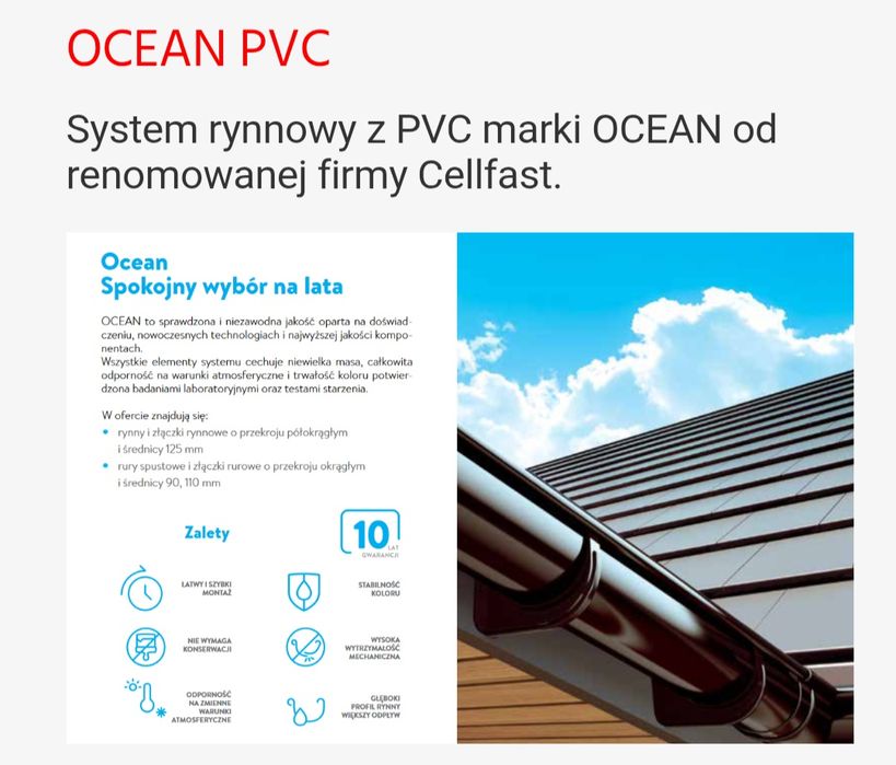 Sprzedam rynny 125mm PVC nowe ! Szare