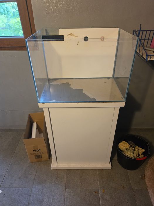 Akwarium 60x50x40 optiwhite z panelem filtracyjny.