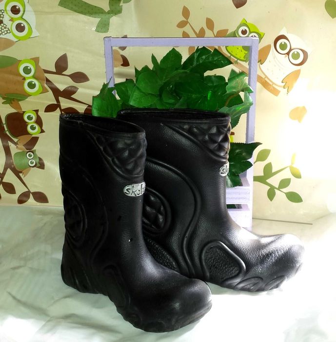 Детская обувь Демисезонные тёплые Резиновые сапоги Krofus размер 32