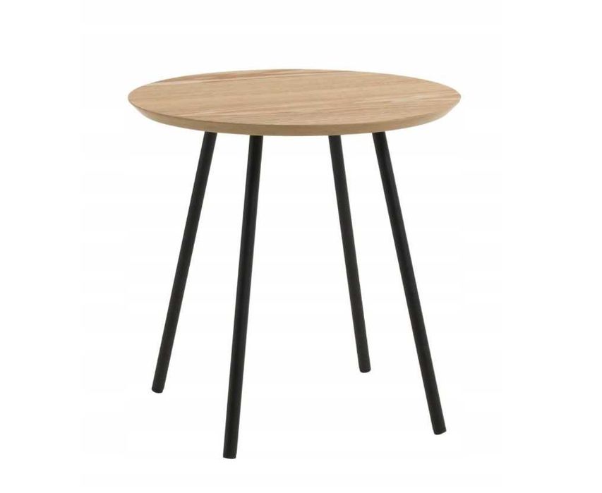 STOLIK okrągły NYBO JYSK 40x40cm dąb/czarny