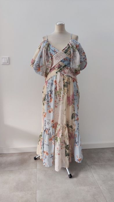 ASOS design romantyczna sukienka w kwiaty długa avangarde alternative