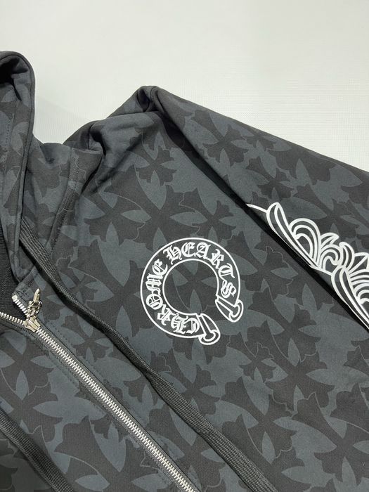зип худи Chrome Hearts zip-hoodie monogram black