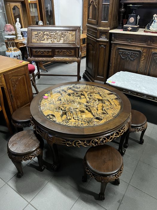 Orientalny stolik okrągły z 4 taboretami/Raty