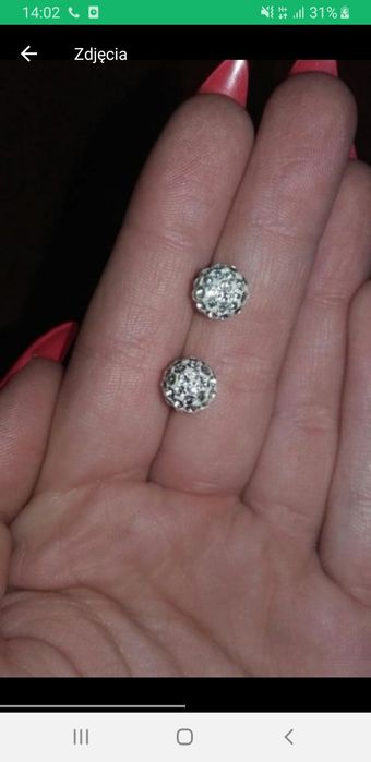 Kolczyki srebrne diamenciki