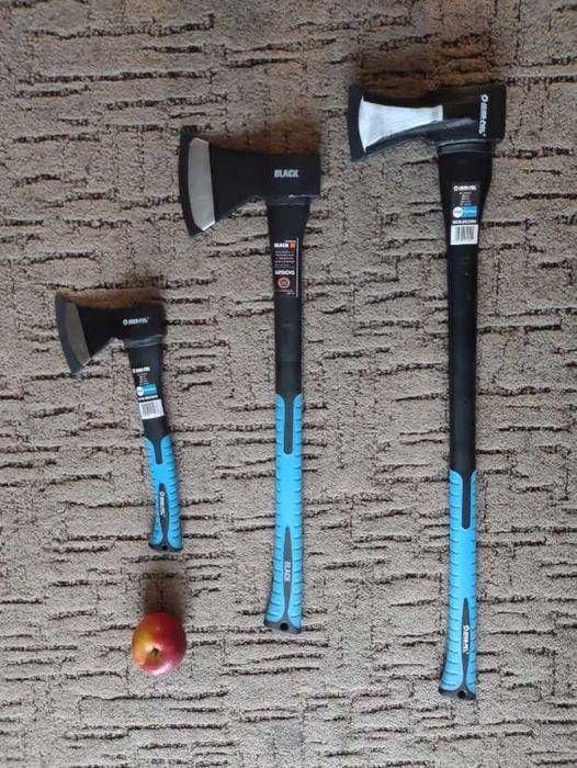 ZESTAW 3 SIEKIER rozłupujących fiberglass siekiera x3