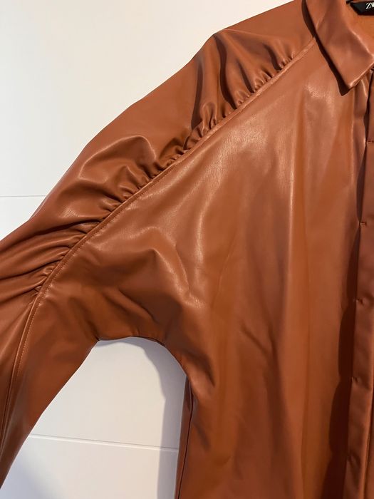 Koszula z ekoskórki - ZARA-XL