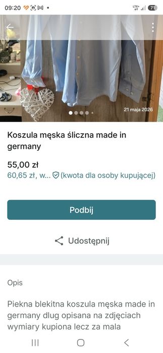Koszula męska swietna