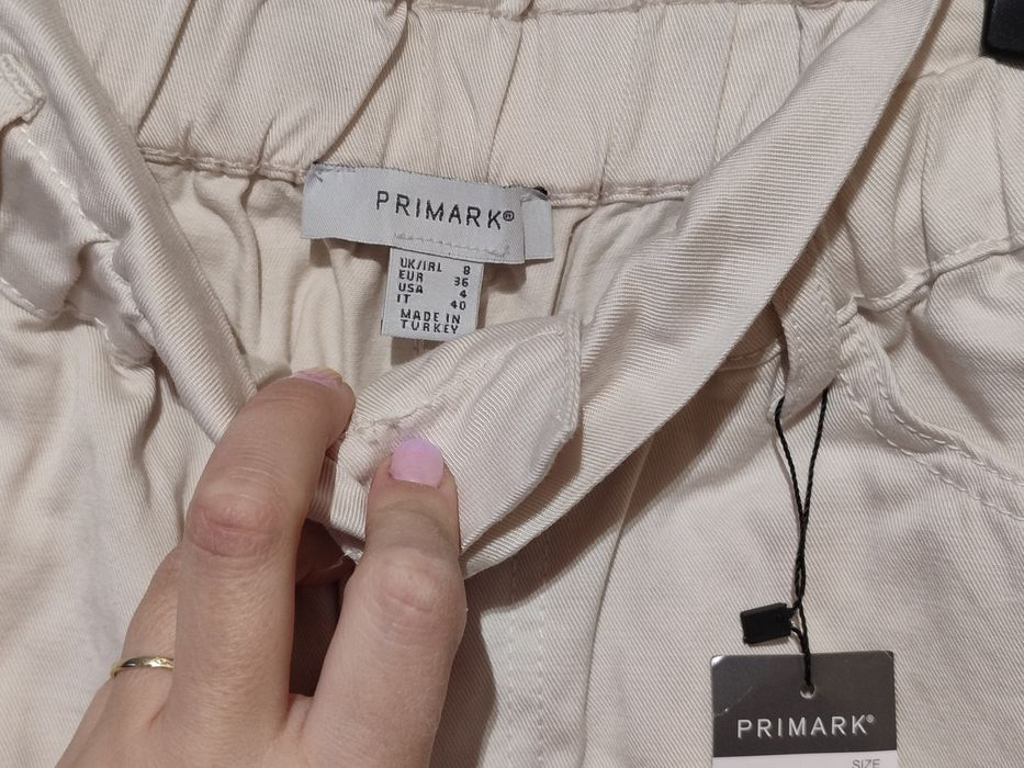 Kremowe krótkie spodenki szorty letnie Primark S 36 nowe