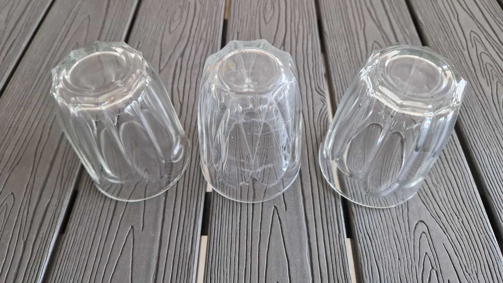 3 copos de vidro vintage Crisal