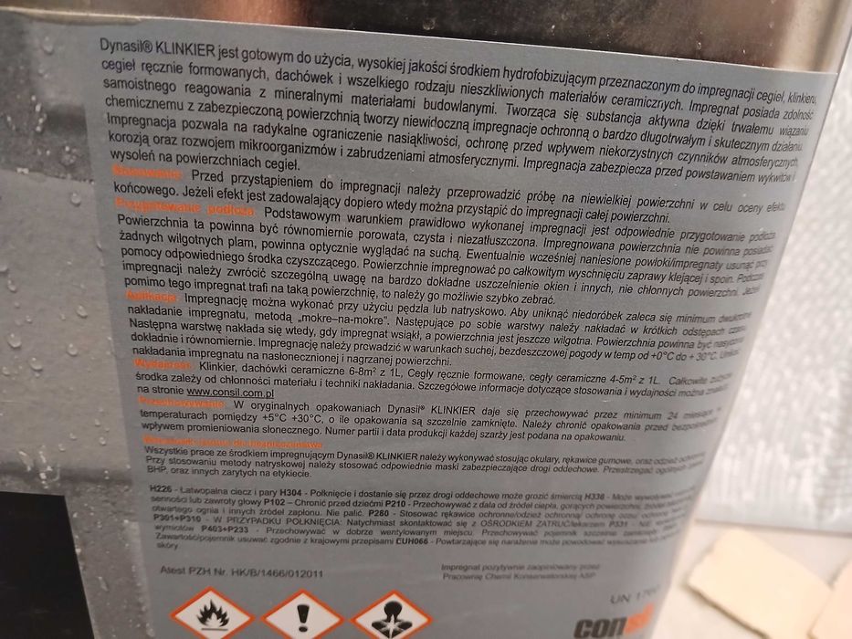 DYNASIL® KLINKIER impregnat 
Pojemność: 30L