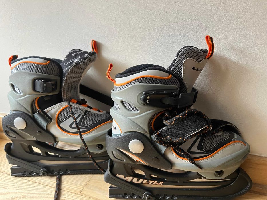 łyży hokejowe dla chłopca rozm.31-33+ buty narciarskie gratis