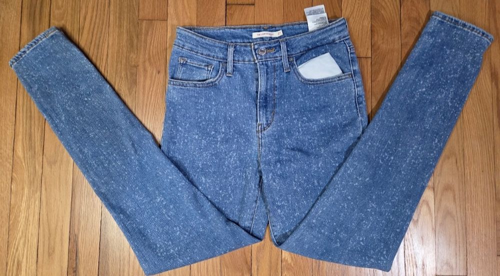 Levi's 721 High Rise Skinny W27 bleached wash - stan bardzo dobry