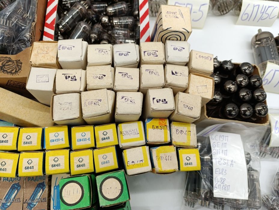 Нові радянські електричні лампи телевізійна лампа СССР 6и4п 6н1п ГП-5