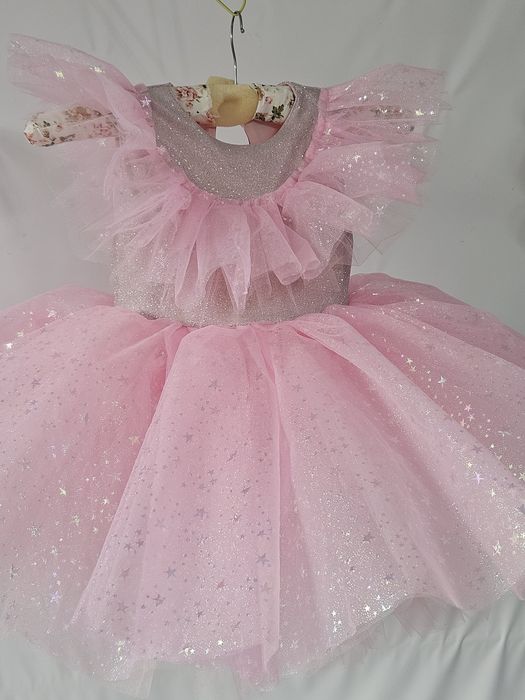 Сукня святкова рожева на 5 років блистить пишна фатінова