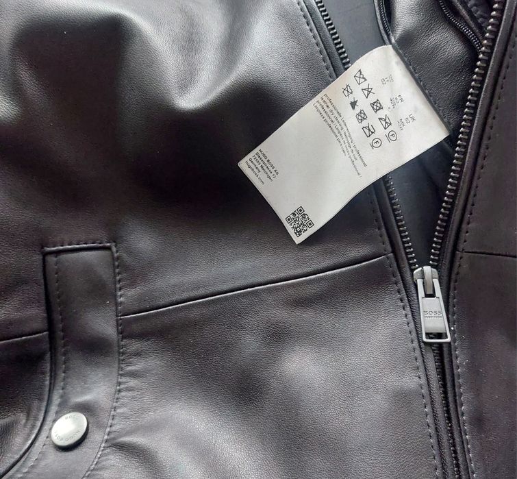 Hugo Boss nowa kurtka skórzana męska r. 52/L