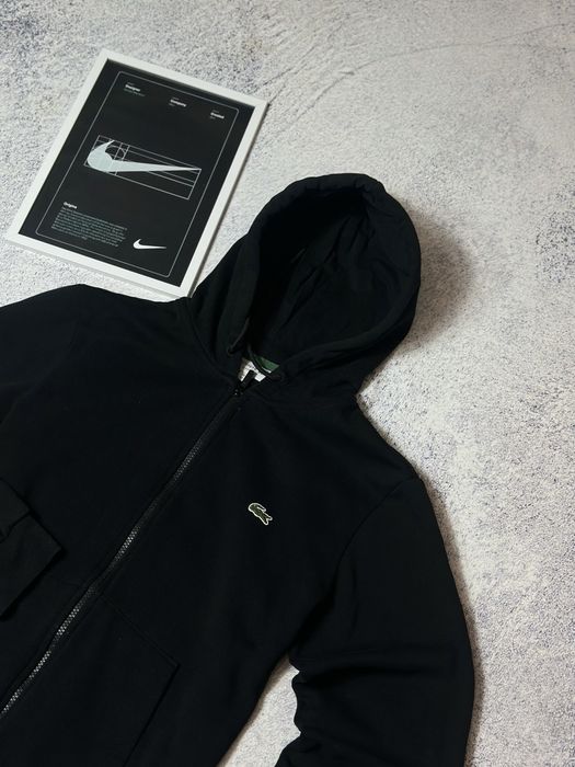 Чорна кофта Full zip Lacoste  M