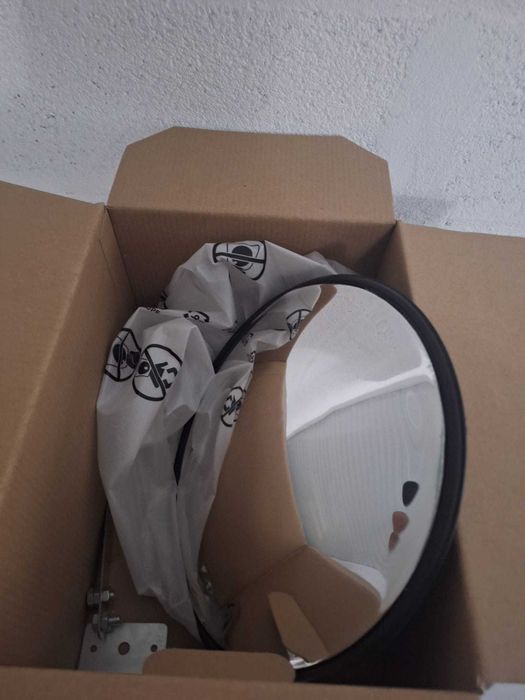 Espelho Convexo Preto para Garagem – 30 cm - nunca usado/instalado
