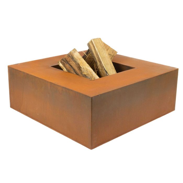 Palenisko ogrodowe Stal Corten Kwadrat 80 cm + GRATIS Kijki Stal