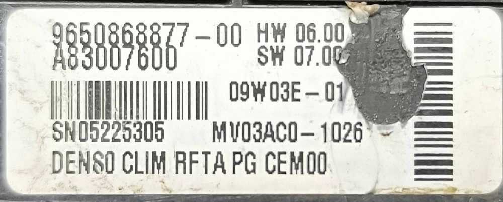 Comando Chauffage / Sofagem | CITROËN