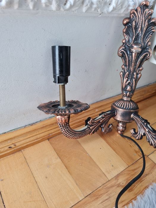 Stary PRL kinkiet stylowy miedź miedziany