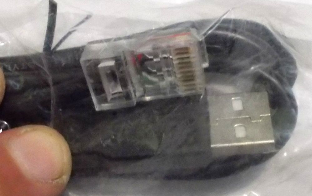 Кабель USB-RJ-45 (10 контактов)  папа-папа