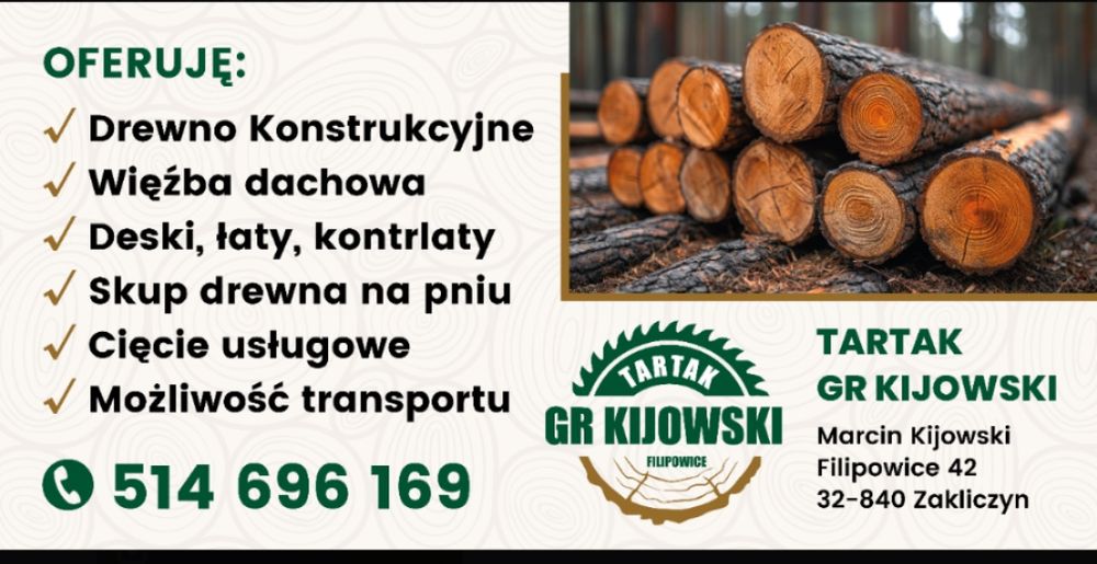 Więźba dachowa drewno konstrukcyjne deski łaty