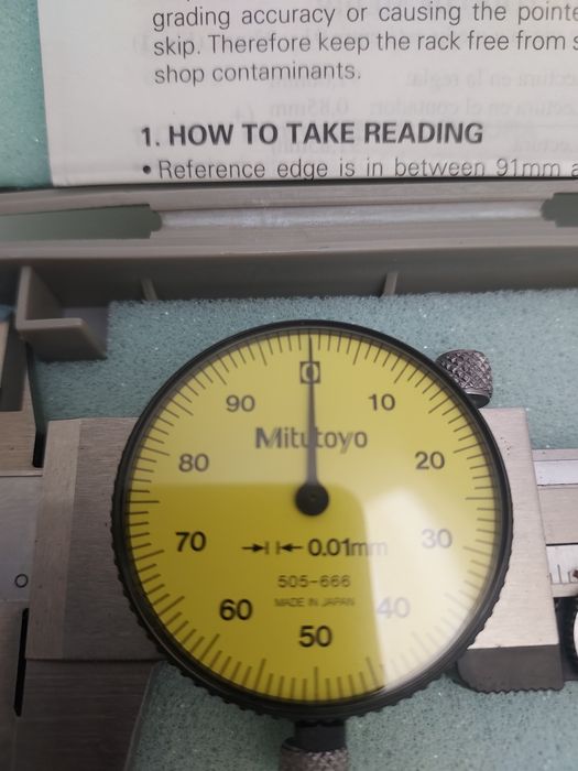 Mitutoyo paquimetro manual com relógio