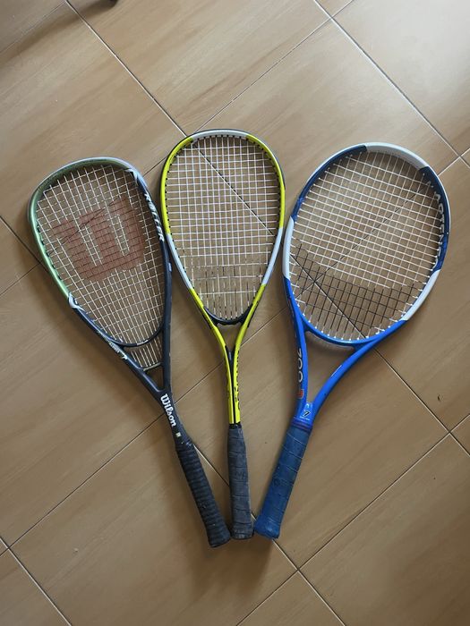 Lote 3 Raquetes Ténis / Squash – Ideal para iniciantes ou treino